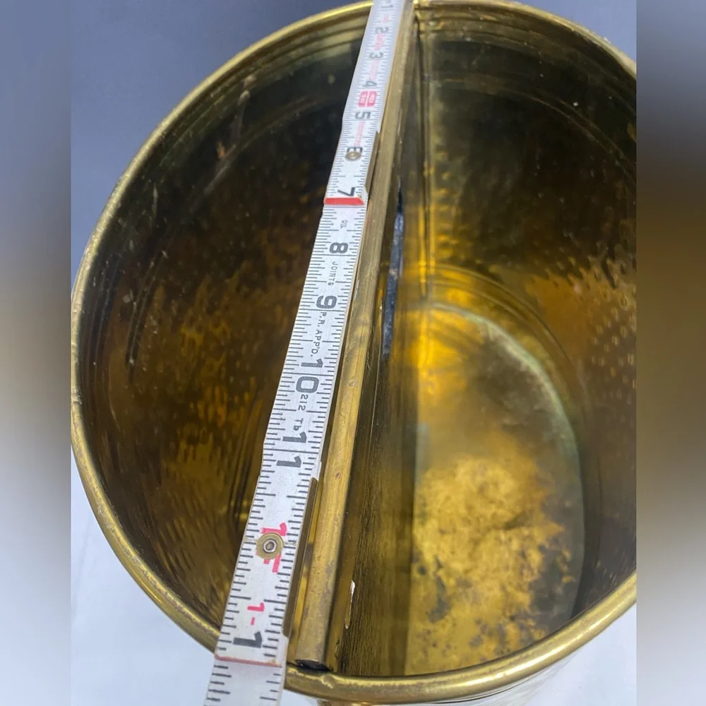Lacquered Brass Decorative Divided Container